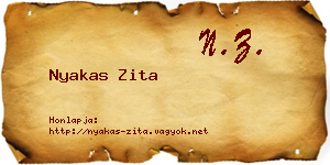 Nyakas Zita névjegykártya